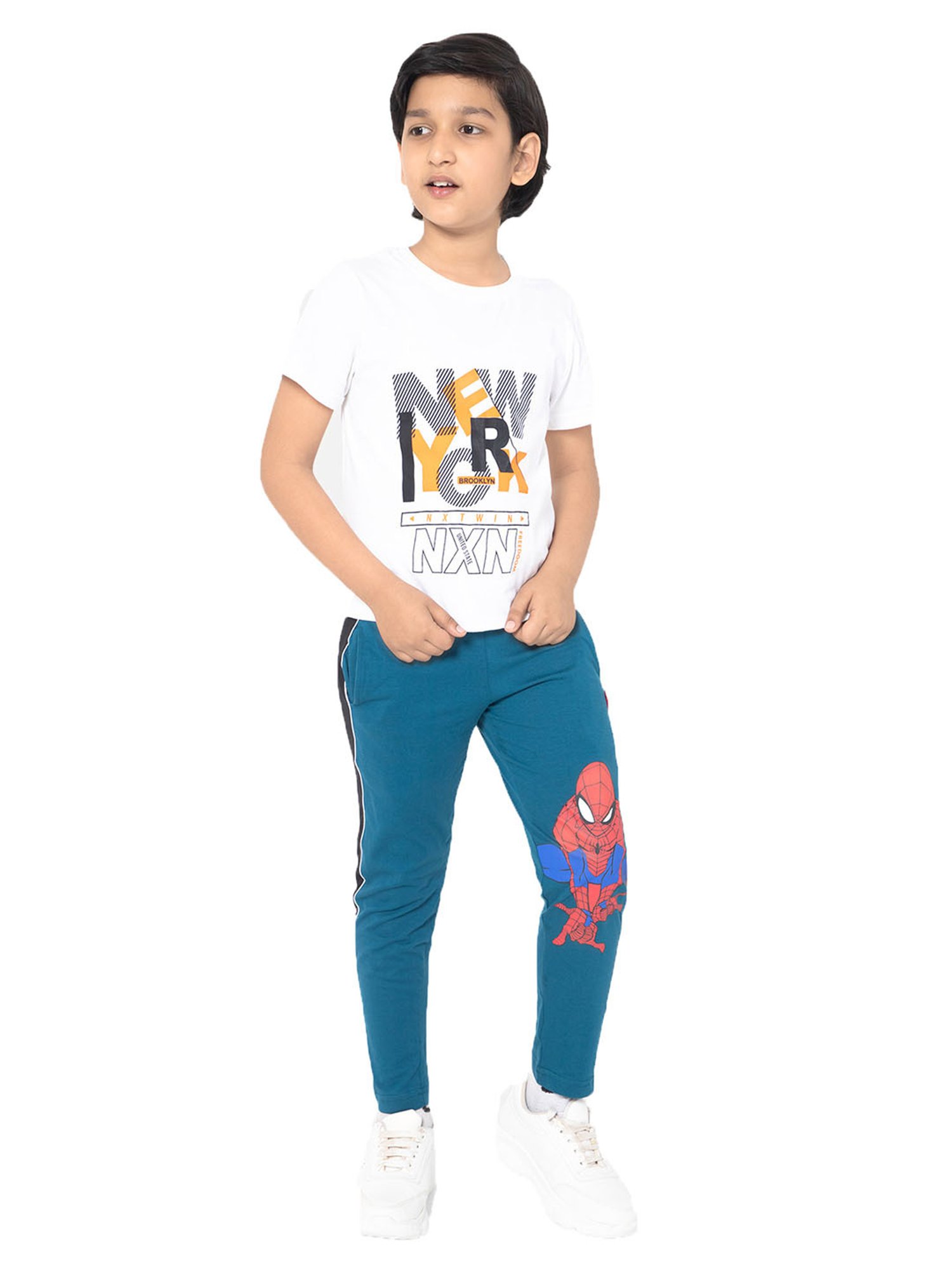 Bodycare Boys Blue Printed Trackpants