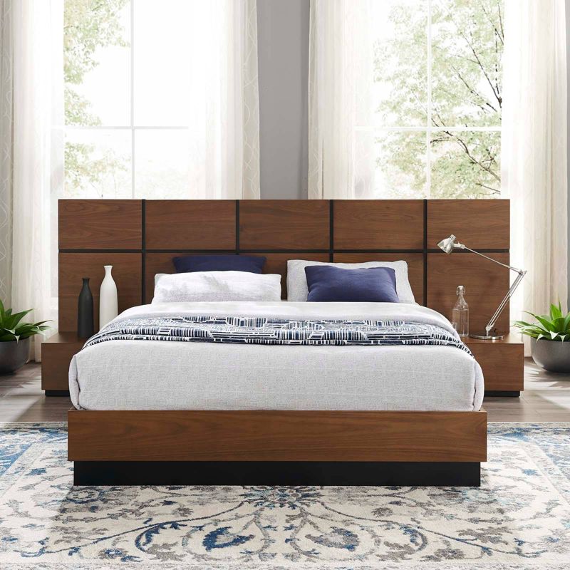 4pc Twin Radiance Platform Bed Bundle Natural Maple/White - Nexera - Nexera