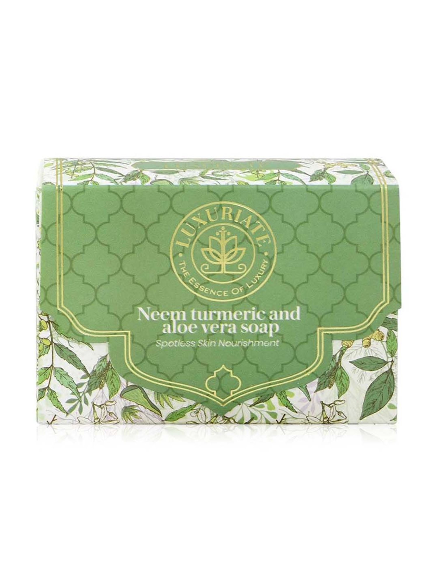 Luxuriate Neem Turmeric Aloe Vera Spotless Skin Nourishment Soap Bar - 125 gm