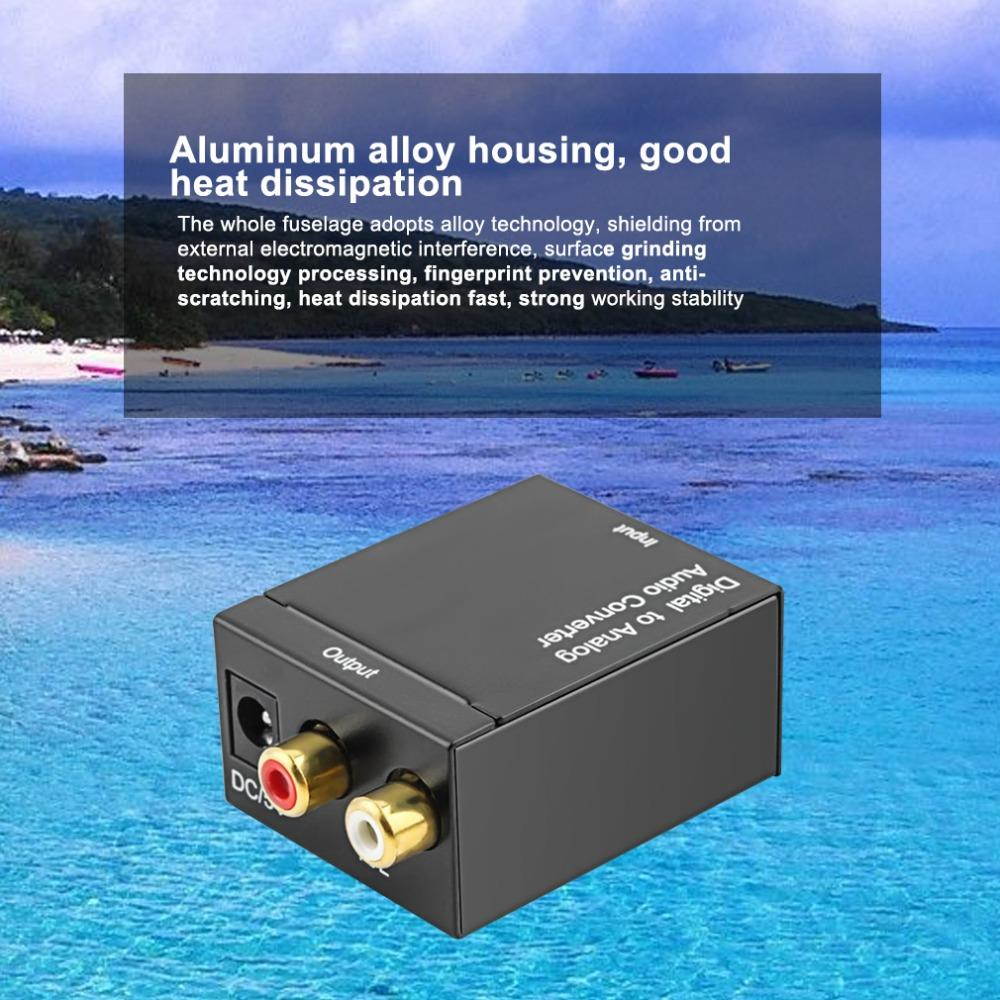 Digital To Analog Audio Converter Digital Optical Coaxial RCA Toslink Signal to Analog Audio Converter Adapter For DVD TV Theate