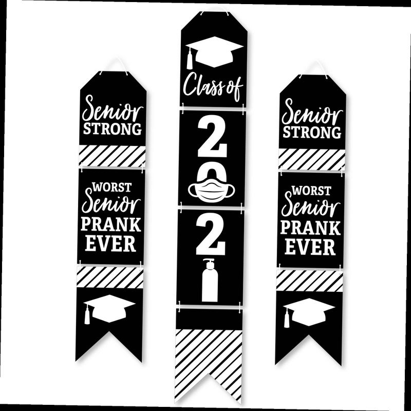 Big Dot of Happiness Senior Strong - Hanging Porch Class of 2021 Graduation Party Outdoor Decorations - Front Door Decor - 1 Piece Sign