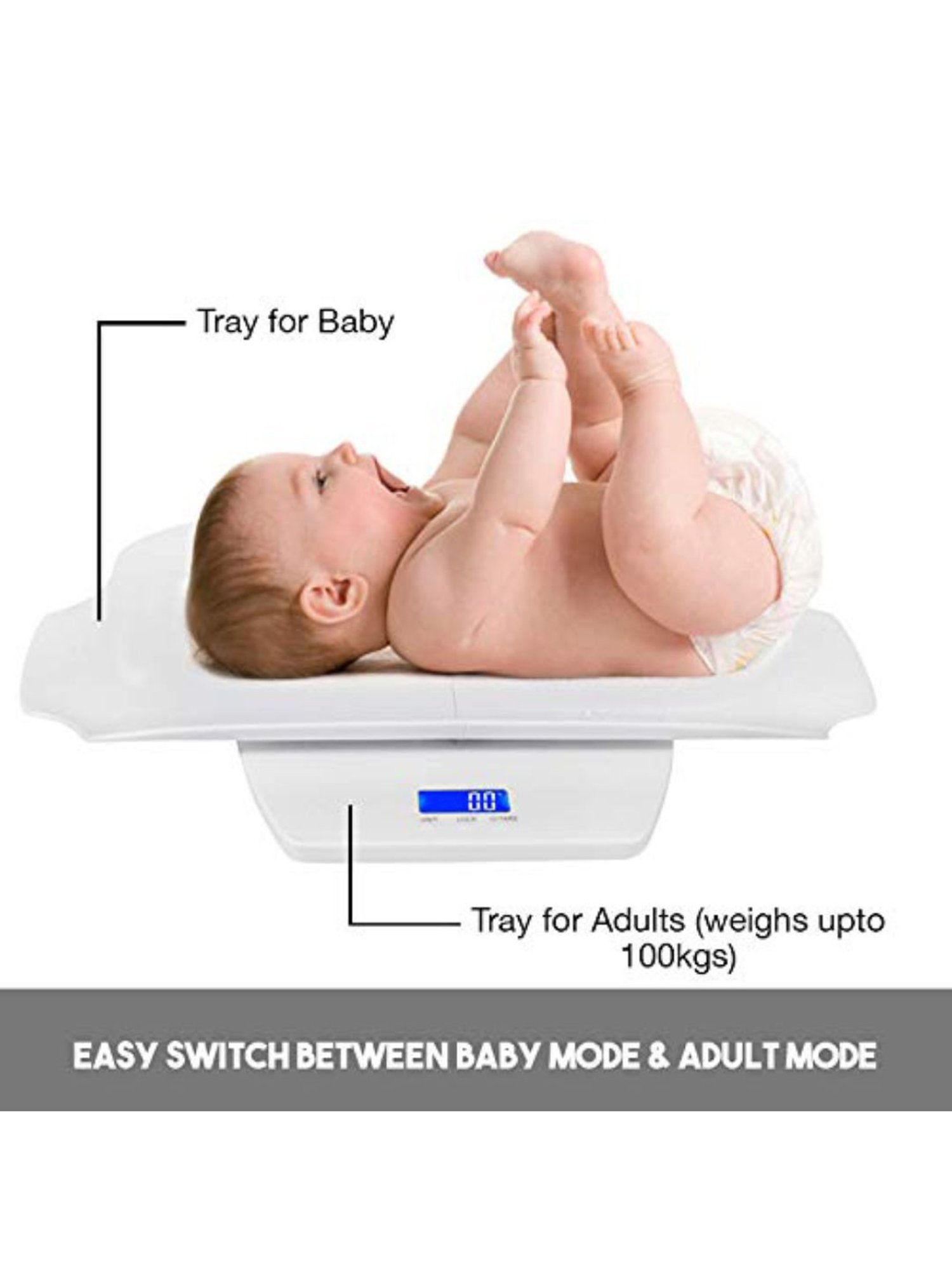MCP Bab01 Digital Baby Weighing Scale (White)