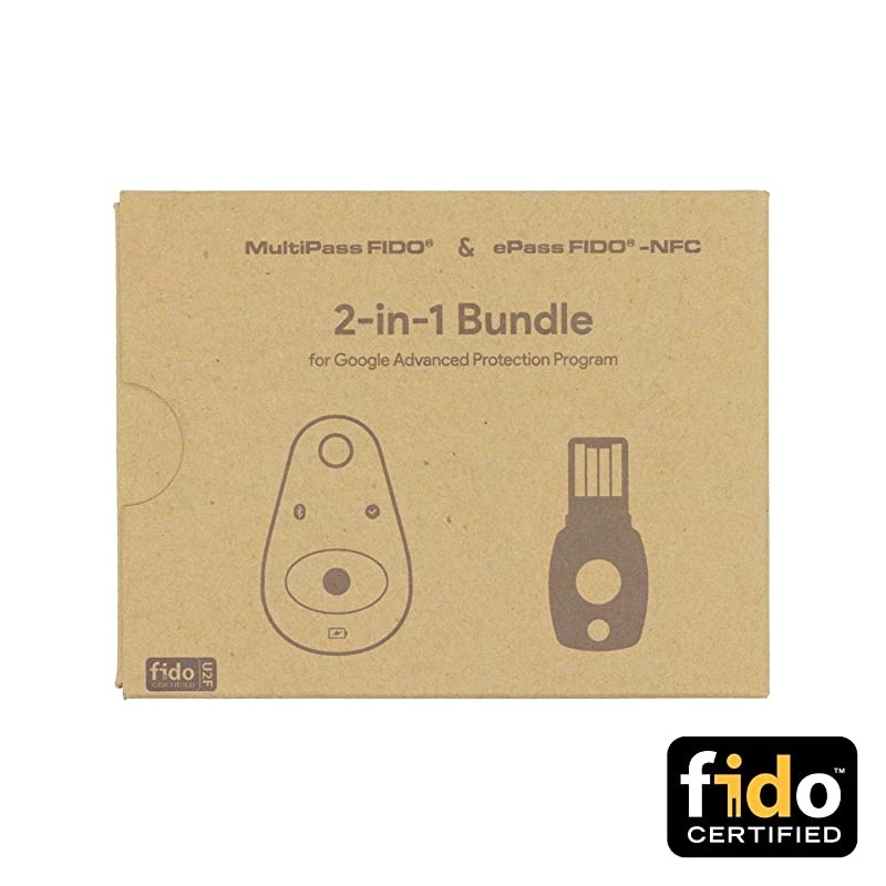 MultiPass K16 and USB ePass K9 Security Key - FIDO 2-in-1 Bundle - Two Factor Authenticator - Works with USB-A, NFC, Bluetooth - Help Prevent Account Takeovers With Multi-Factor Authentication