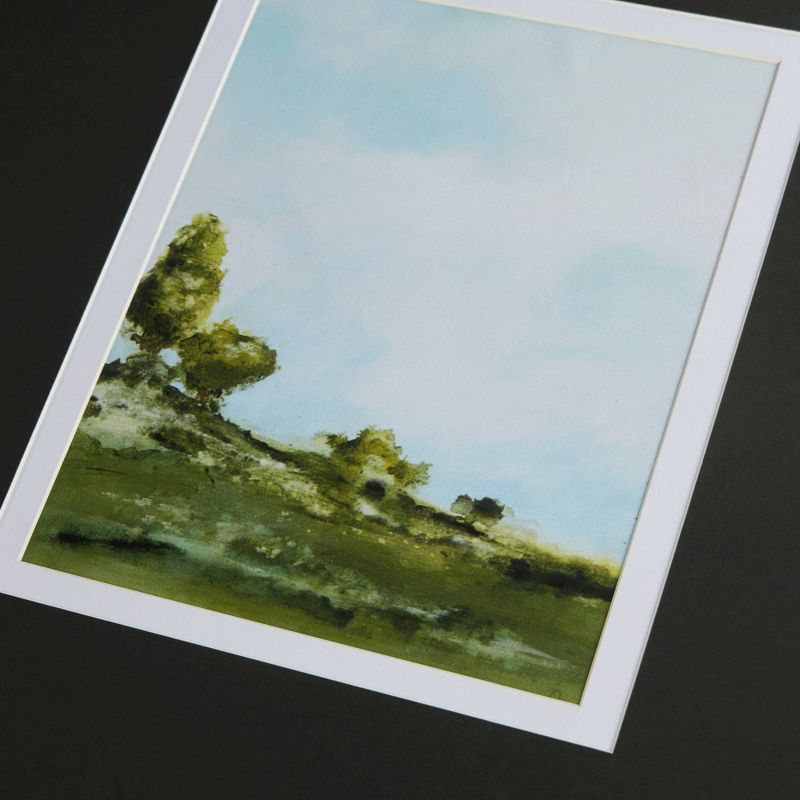 Across The Plains Framed Glass Wall Art Double Mat - Martha Stewart