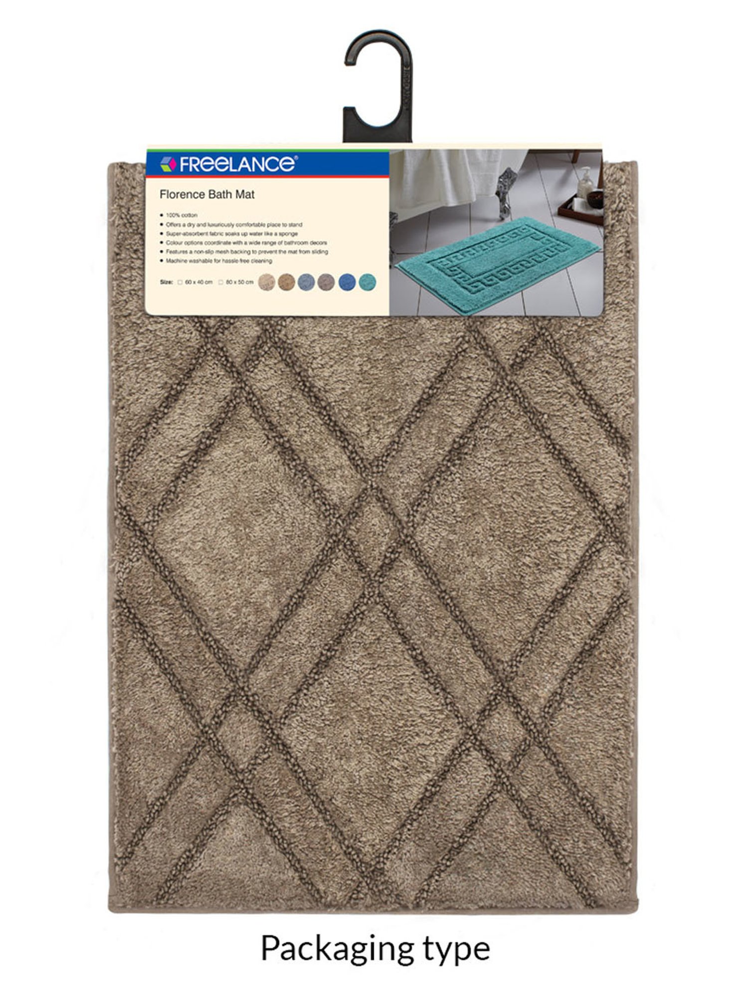 Freelance Camel Cotton Set of 1 Bath Mats and Rugs
