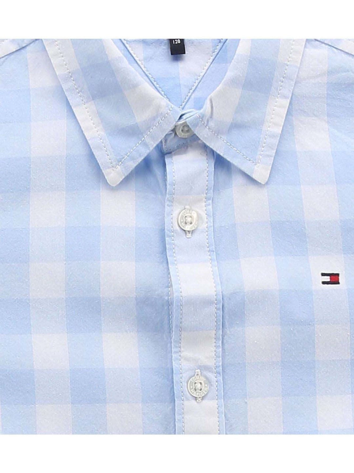 Tommy Hilfiger Boys White Solid Archive Fit Shirt