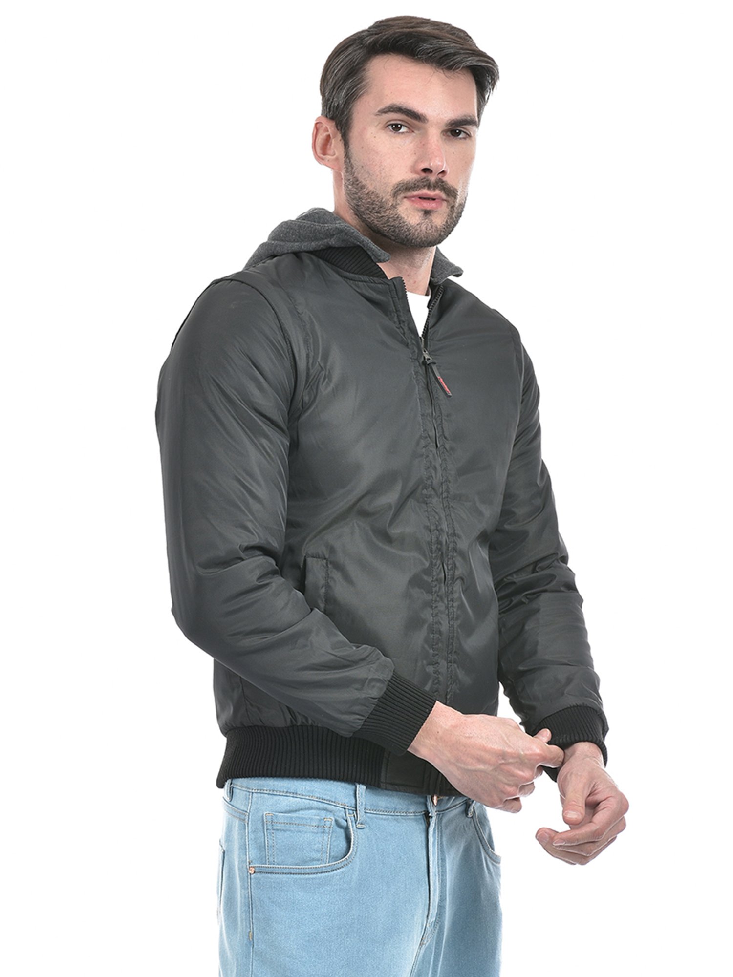 Lawman Pg3 Black & Blue Regular Fit Reversible Jacket