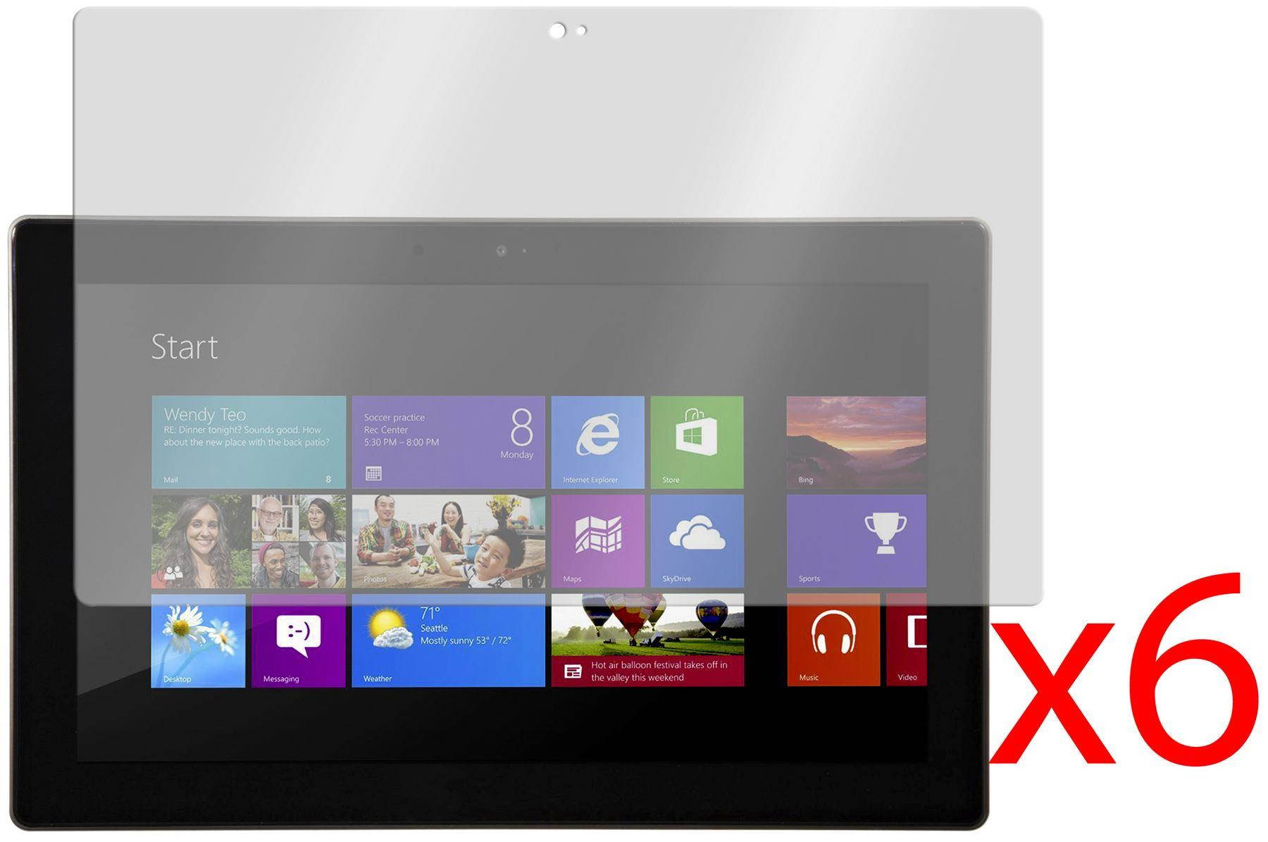 Hellfire Trading 6x Screen Protector Cover for Microsoft Surface RT 2 10.6"
