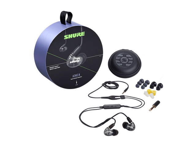 SHURE AONIC 4 Sound Isolating Earphones with UNI Communication Cable (Black)