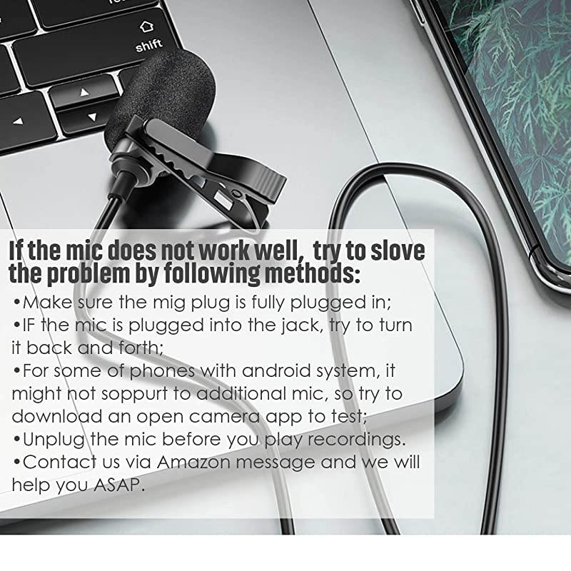 Lapel Microphone Kit for PCLaptopCameraPhone 35mm Mini Lavalier Clip On Mic for PodcastStreamingVlogVideo RecordingGamingValentine Gifts for Him