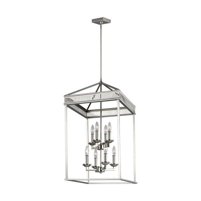 Generation Lighting Woodruff 8 light Polished Nickel Chandelier F3276/8PN
