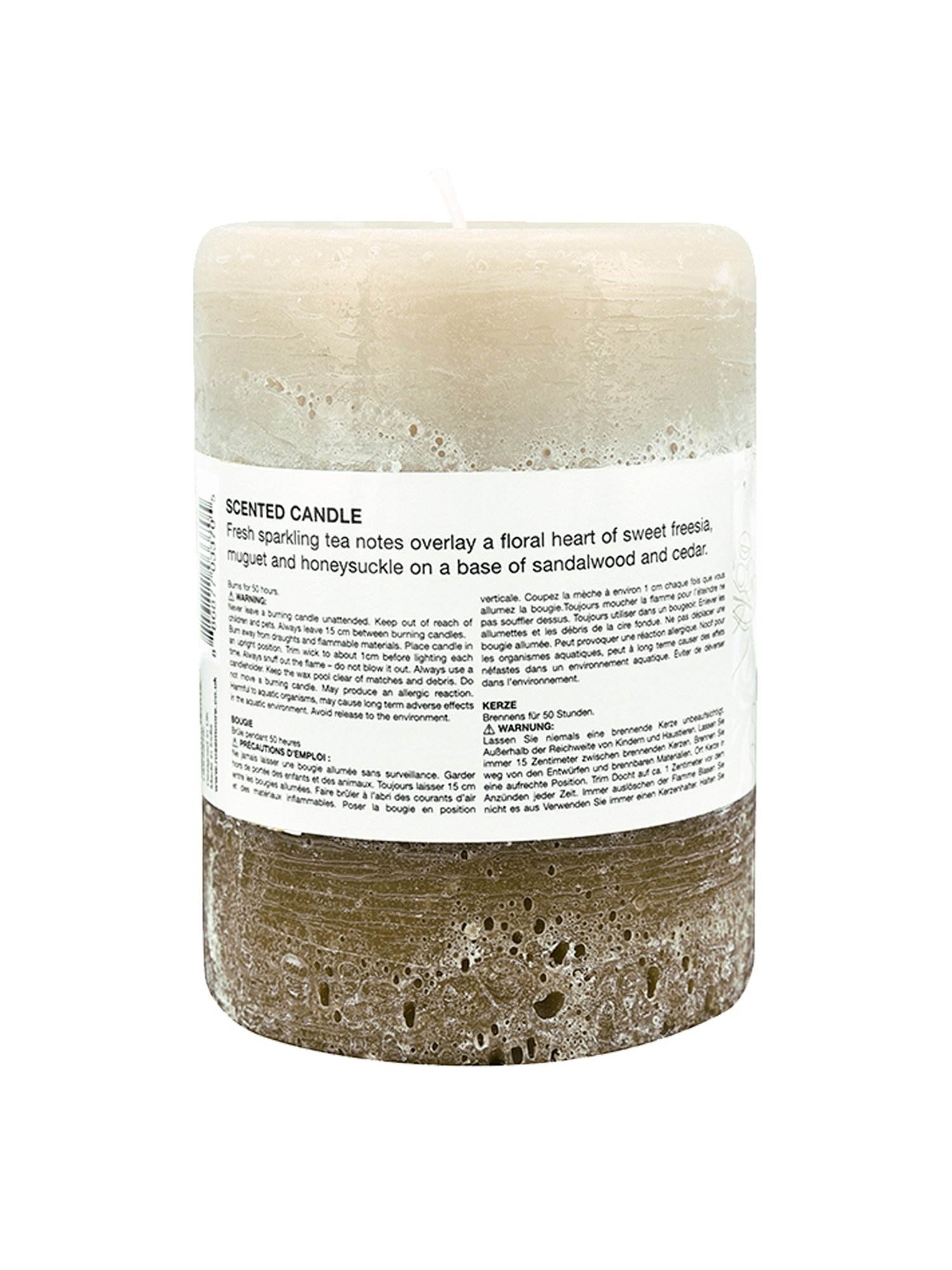 Rosemoore Wax White Tea Pillar Candle