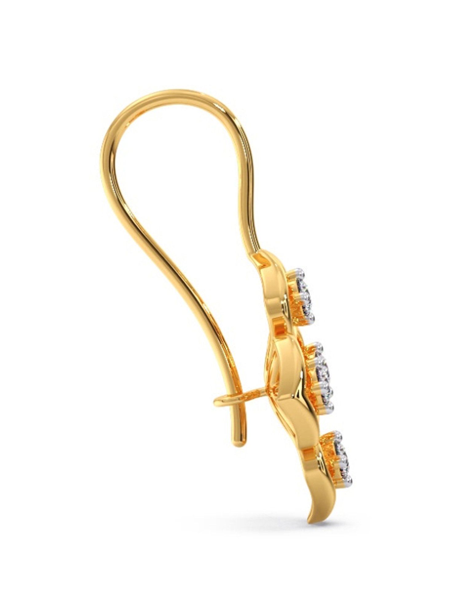 P.C. Chandra Jewellers 18 kt Gold & Diamond Earrings