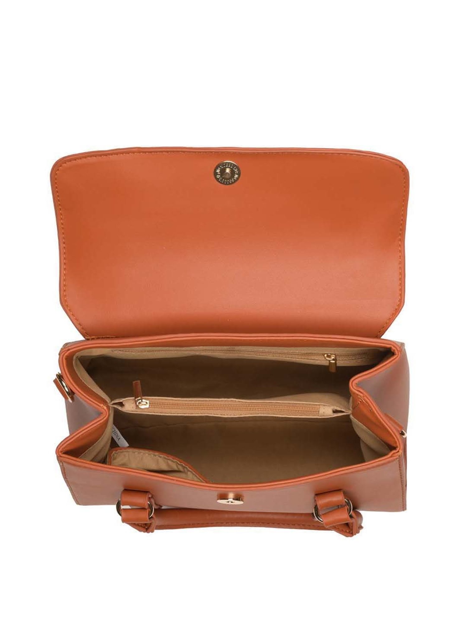 Sugarush Roxane Tan Solid Medium Handbag