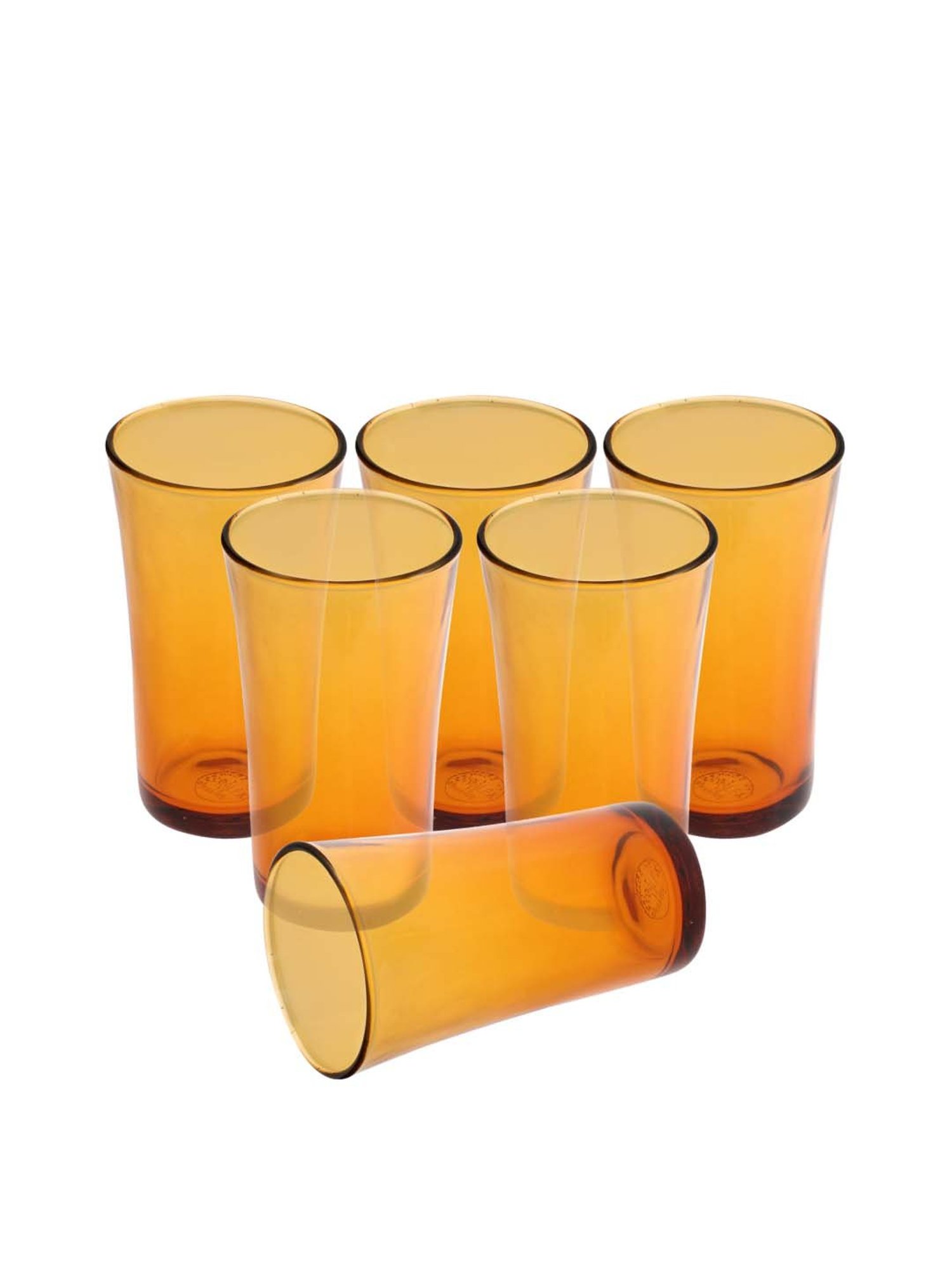 Duralex 'Lys' Orange Glass 21.5 cm Tumbler (0.28 L) - Set of 6