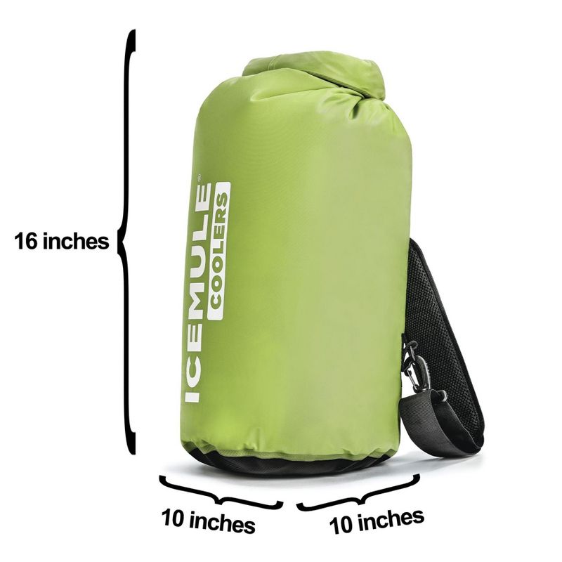 IceMule 1005 Classic Collapsible Portable Soft Sided Roll Top 15 Liter 12 Can Lightweight Insulated Waterproof Leak Proof Backpack Cooler Sling Bag