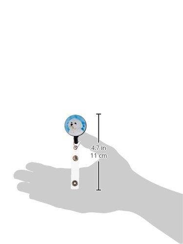 Caroline's Treasures Papillon Retractable Badge Reel or ID Holder with Clip, Multicolor (SS4757-BU-BR)