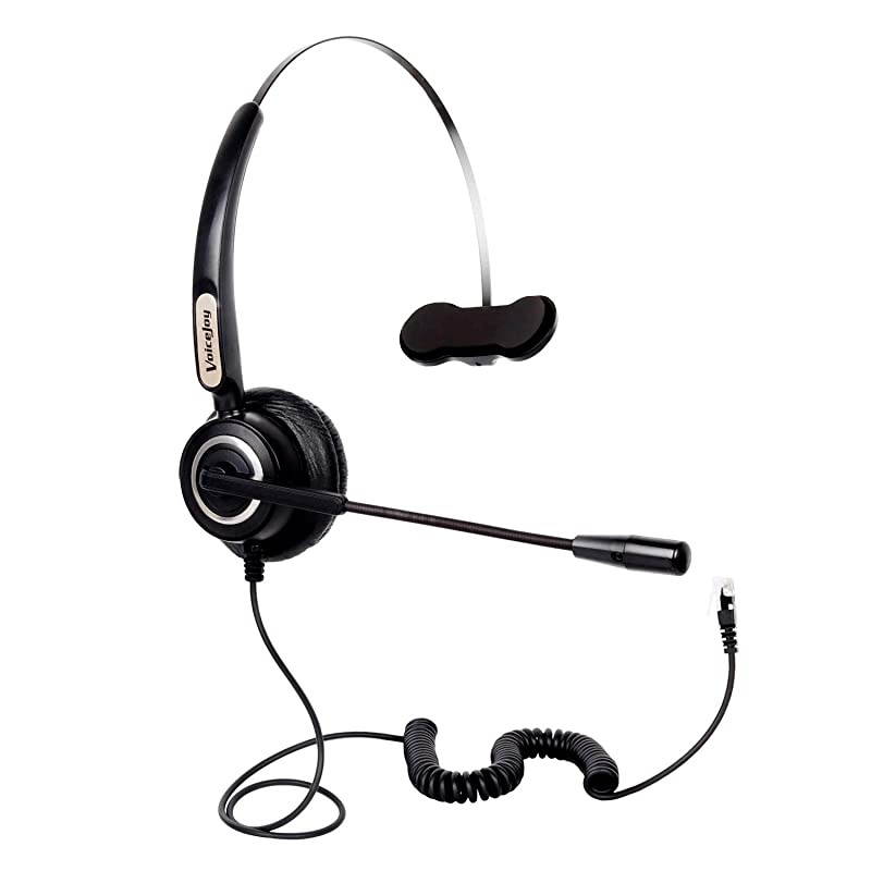 Monaural Headset with Microphne RJ9 Plug for Cisco IP Phones 794X 796X 797X 69XX Series and 881188418851886189418945896199519971 etc
