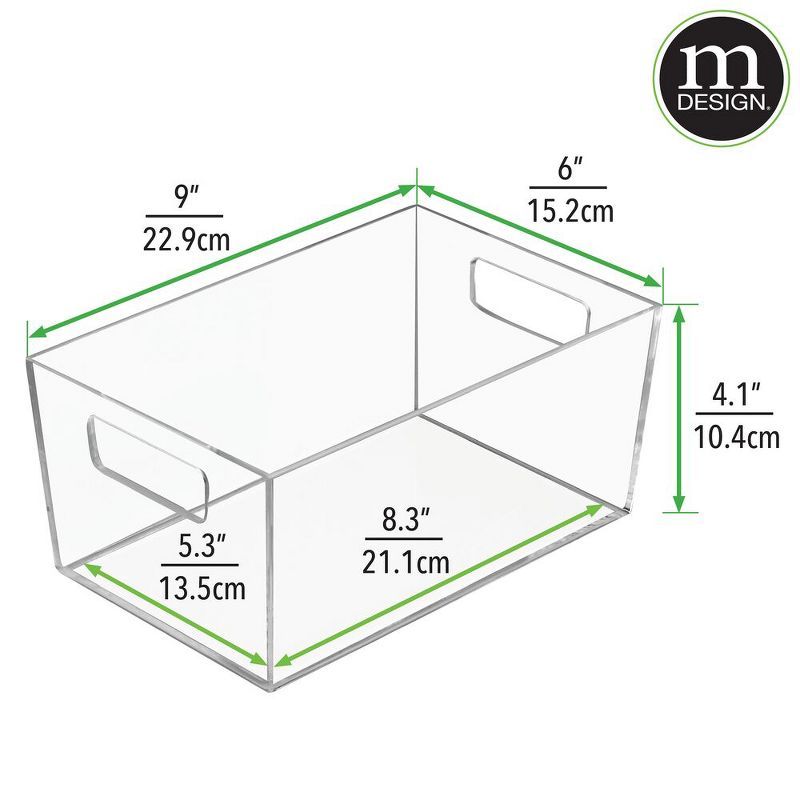 Lakeside Large Clear Plastic Storage Bins for the Kitchen and Home - Set of 3