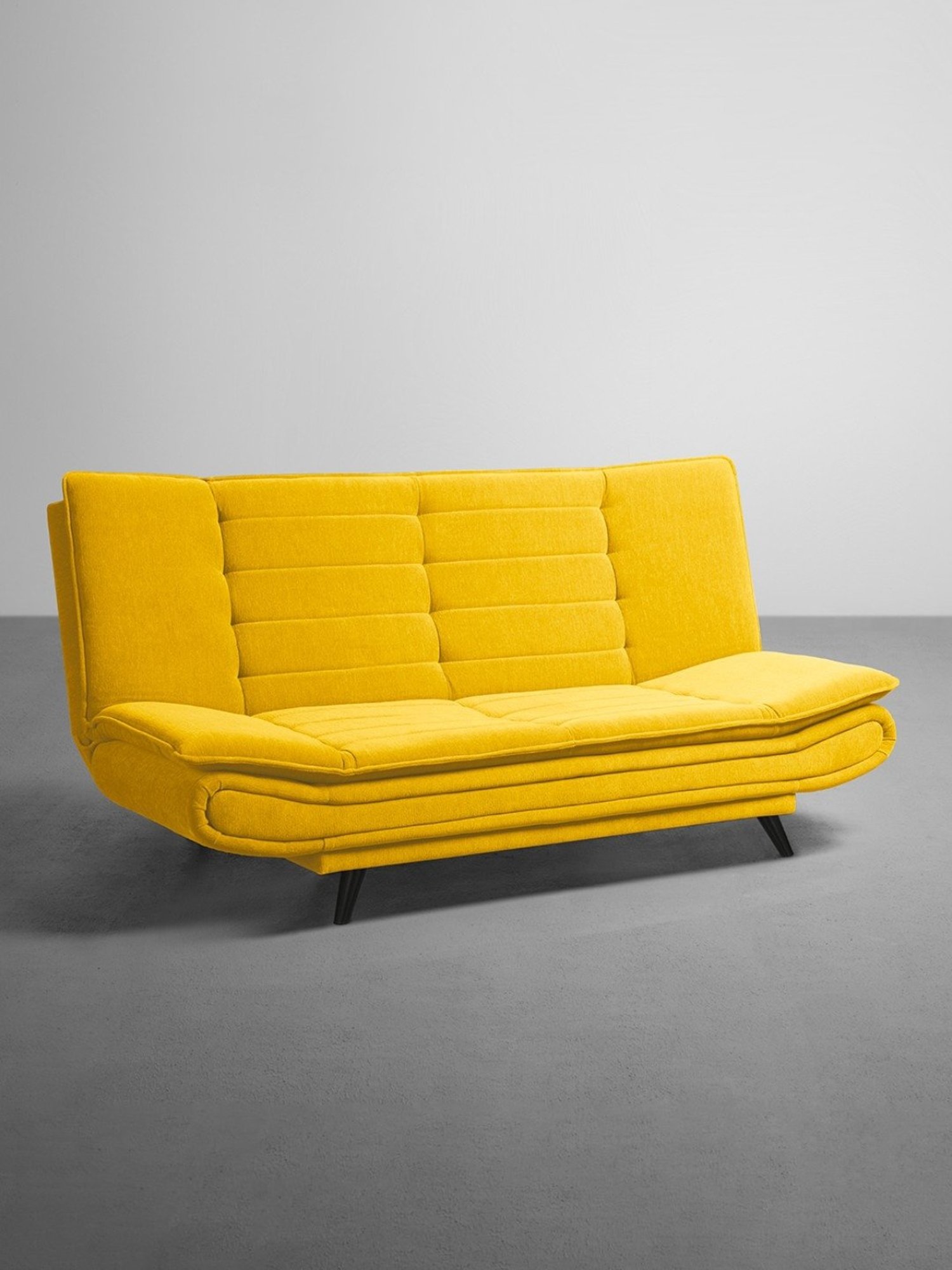 Sleepyhead Sunshine Yellow Fabric Foldable 3 Seater Sofa Cum Bed