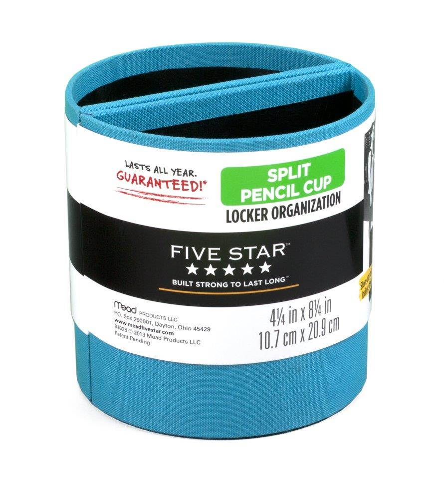 Five Star Locker Accessories, Split Pencil Cup, Magnetic, Teal (72896)