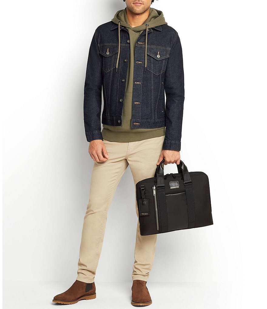 Tumi Alpha Bravo Aviano Black Slim Briefcase