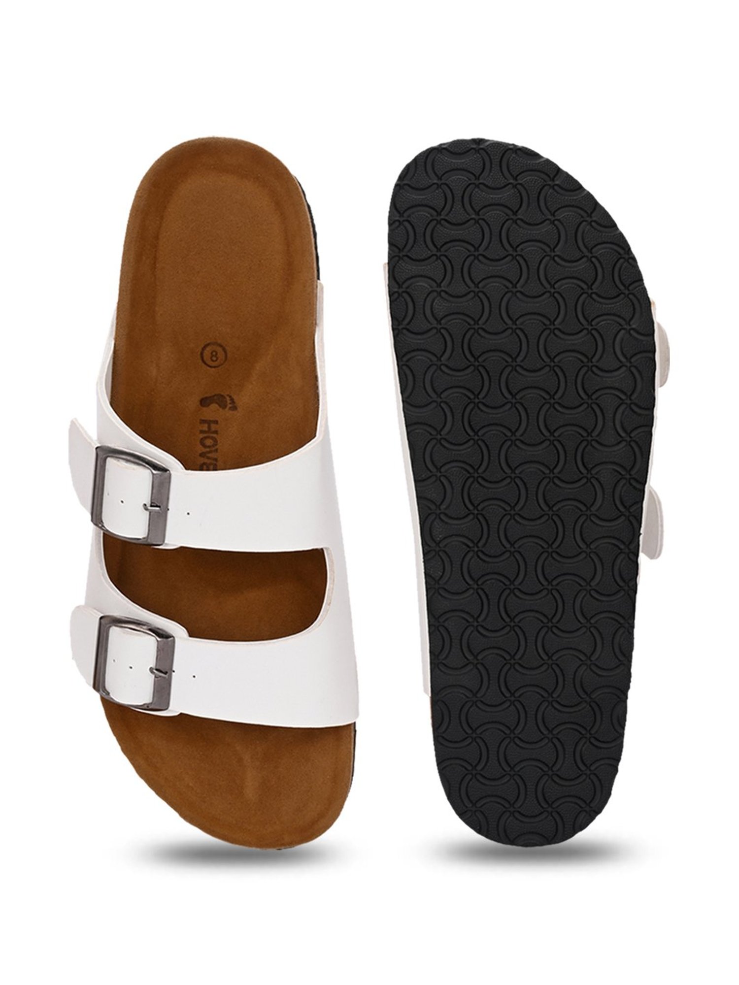 Hoversole Men's White Cork Casual Sandals