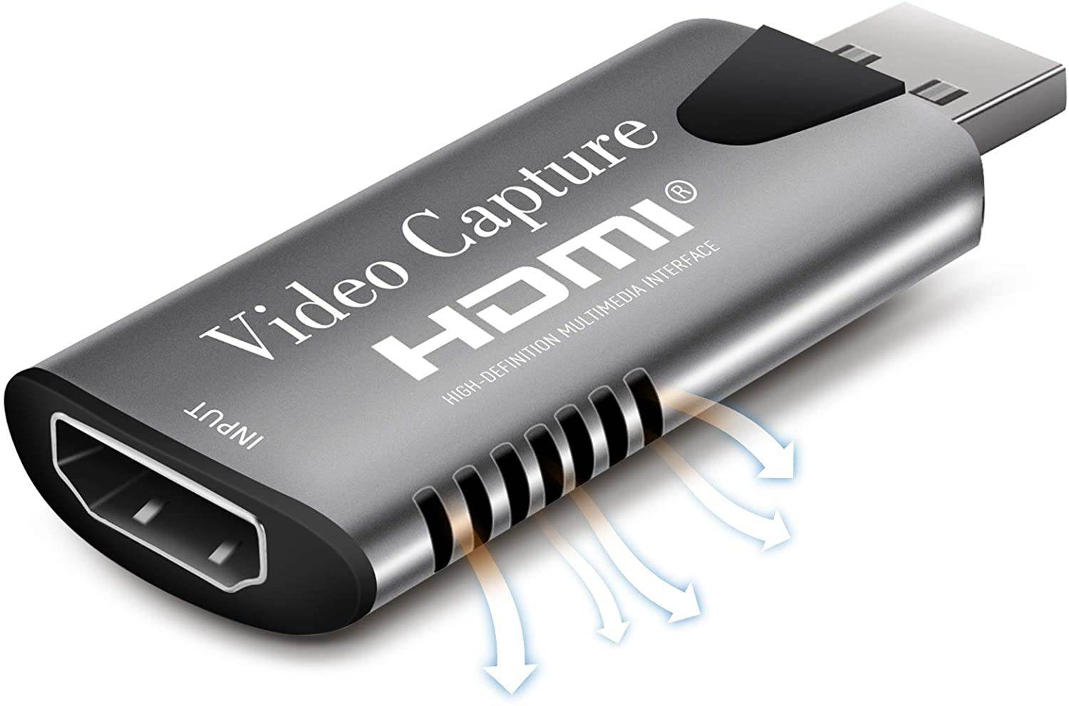 KANAV Audio Video Capture Cards, 1080P HDMI USB Video Capture Card USB 2.0 Record to DSLR Camcorder Action Cam, Computer for Gaming, Streaming, Teaching, Video Conference or Live Broadcasting