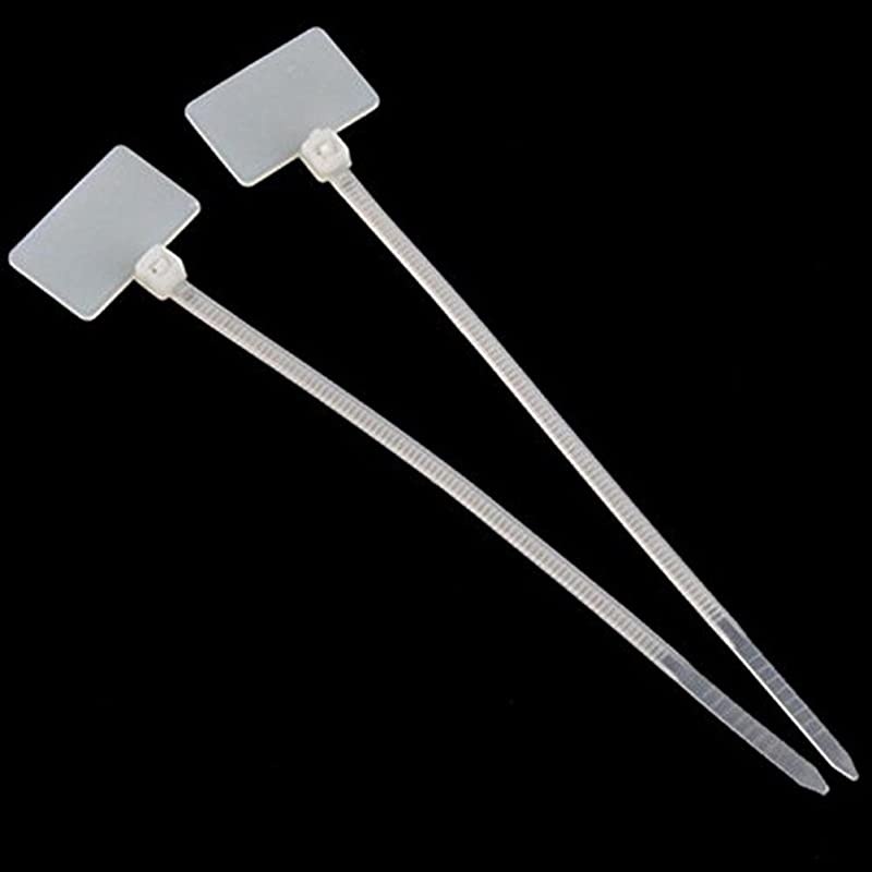 1000 Pcs Write on Ethernet Wire Zip Ties Cable Mark Tags Nylon Power Marking Label 1000pcs