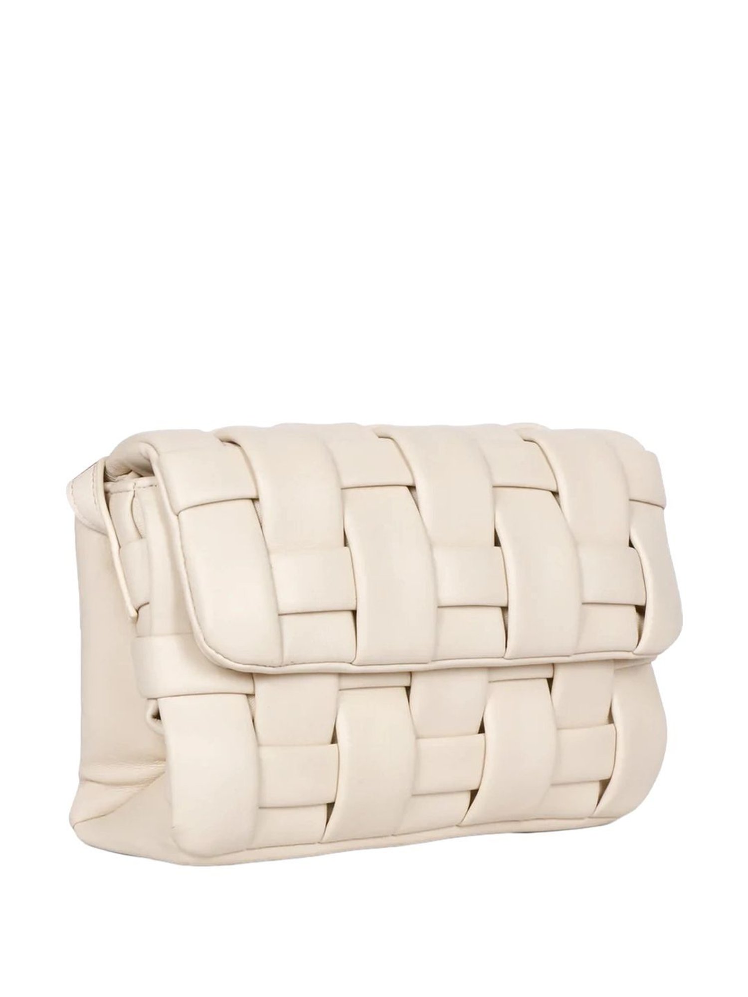 Saint G Cream  Textured Medium Sling Handbag