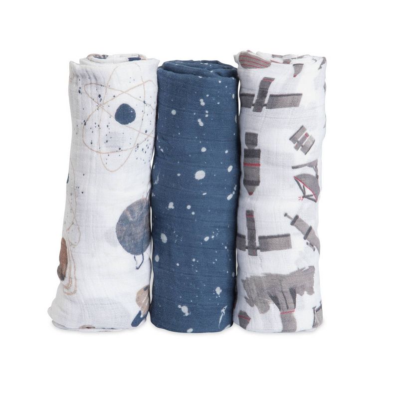 Little Unicorn Cotton Muslin Swaddle Blankets - Ground Control
