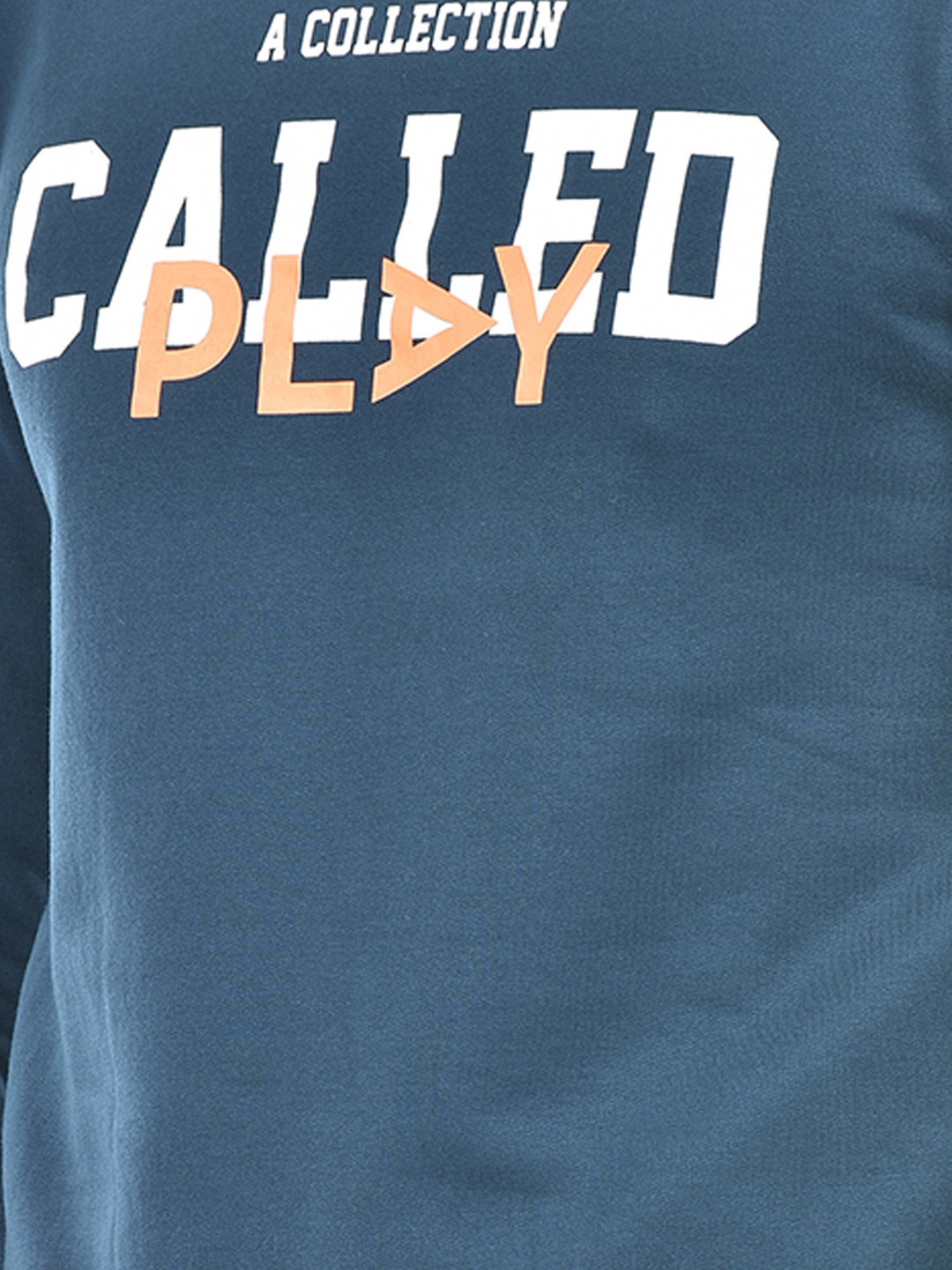 Integriti Airforce Blue Regular Fit Printed Sweatshirt