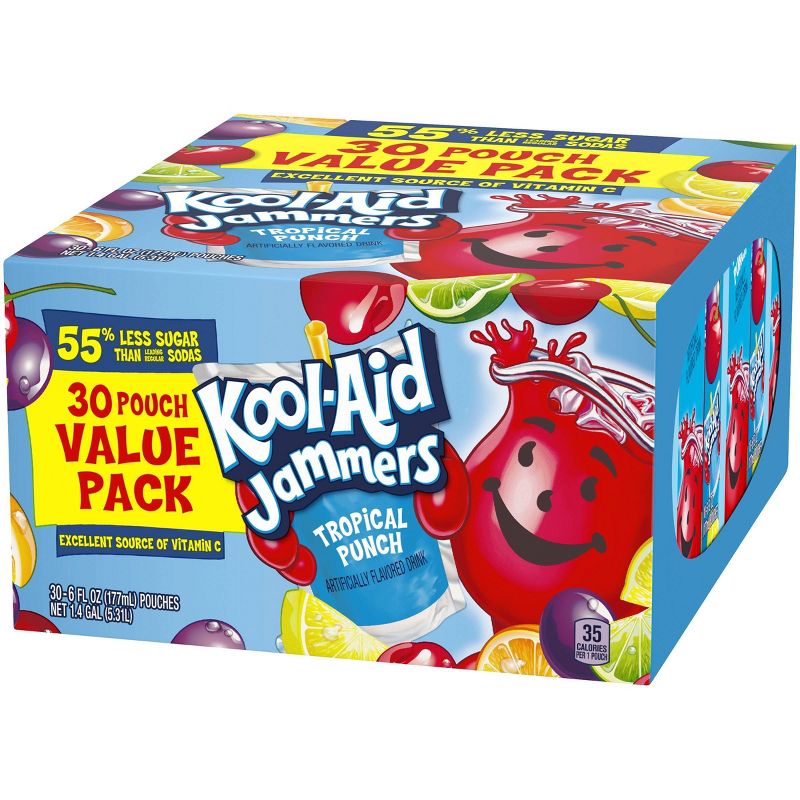 Kool-Aid Jammer Tropical Punch - 30pk/6 fl oz Pouches
