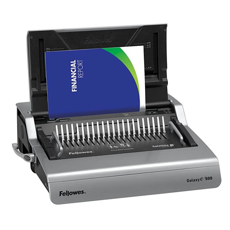 5218301 Galaxy 500 Electric Comb Binding System, 500 Sheets, 19 5/8x17 3/4x6 1/2, Gray
