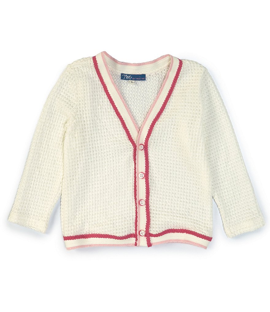 Truly Me Little Girls 2T-6X Contrast-Trim Cardigan