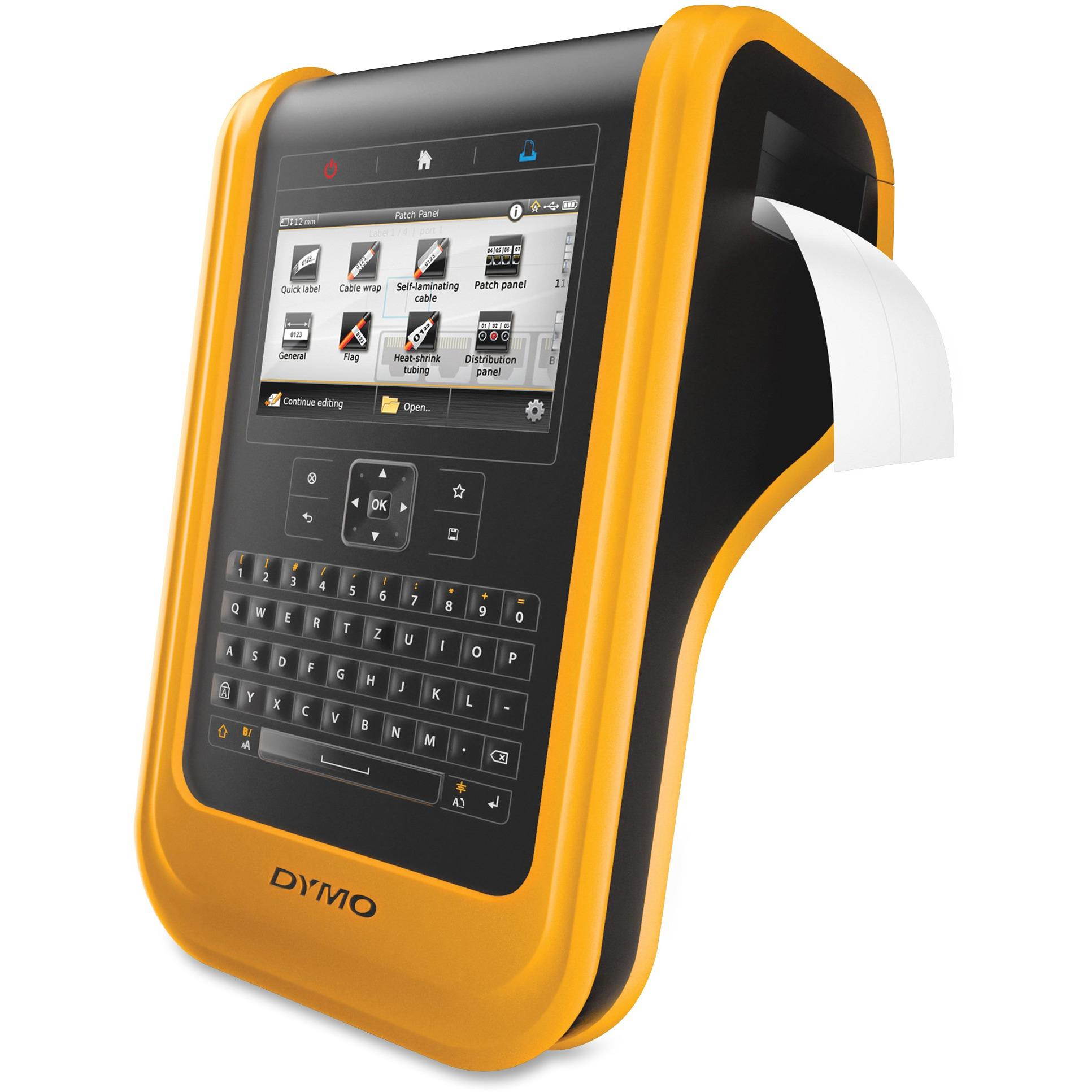 Dymo XTL 500 Label Maker Kit - Thermal Transfer - 1.10 in/s Mono - 300 dpi - Label, Tape, Heat Shrink Tubing - 2.13" - Battery, Power Adapter - 1 Batteries Supported - Lithium Polymer (Li-Polymer) - B