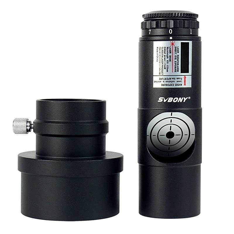 Red Laser Collimator for Newtonian Marca Telescope Alignment 125 inches 7 Bright Levels Triple Cemented Lens with 2 inches Adapter