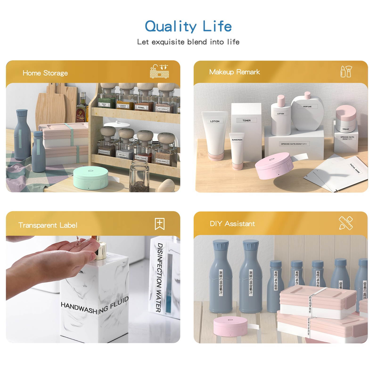 PeriPage L1 Mini Pocket BT Label Maker Sticker Inkless Portable Thermal Label Printer with 1 Roll White Paper Tape Compatible with iOS Android Smartphone for Home Office School Retail Store Name Price