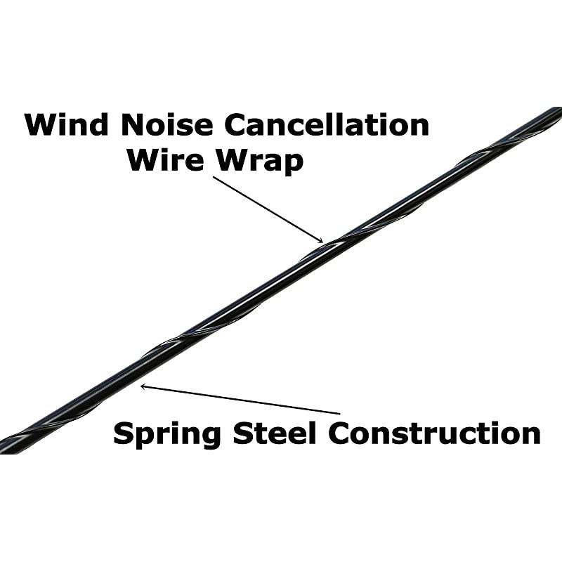 21 Inch Black Antenna is Compatible with Nissan Titan 20192020 Spiral Wind Noise Cancellation Spring Steel Construction Stainless Steel Threading
