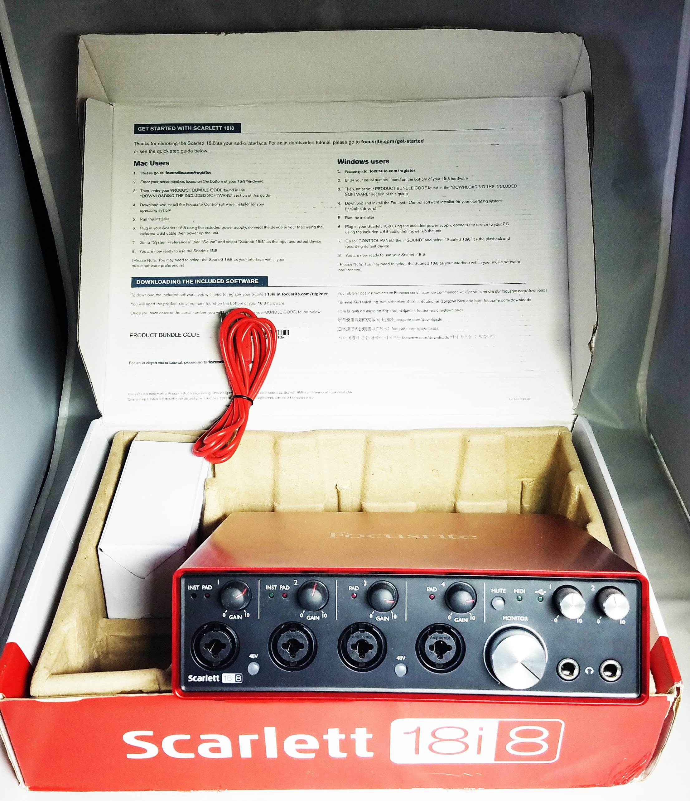 Focusrite Scarlett 18i8 2nd Gen 18 Input/8 Output USB 2.0 Audio Interface