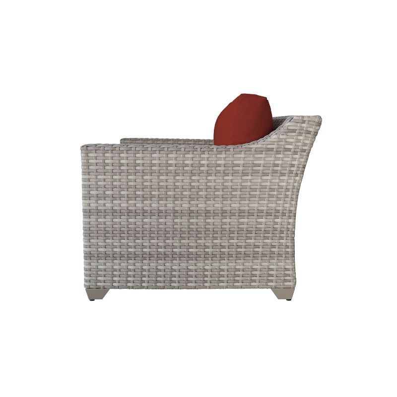 Fairmont 6pc Patio Sectional Seating Set with Cushions - Terracotta - TK Classics