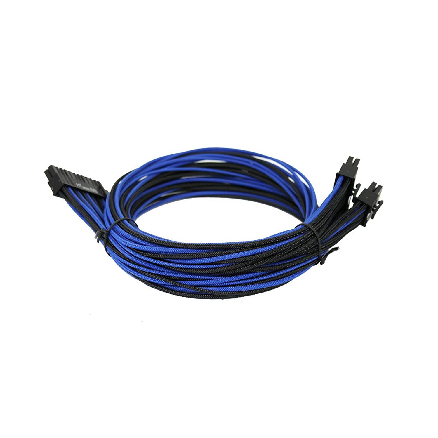 EVGA Black & Dark Blue 1000-1300 G2/P2/T2 Power Supply Cable Set, Individually Sleeved (100-G2-13KU-B9)