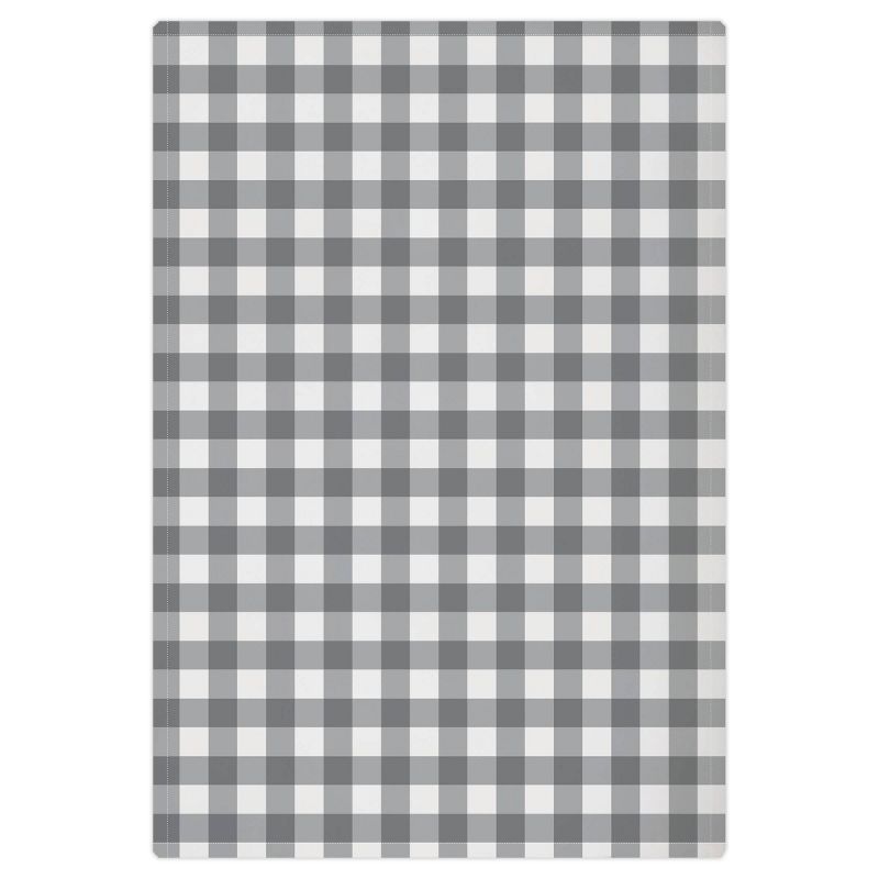2pk Gingham Check Print Kitchen Towels Gray - MU Kitchen