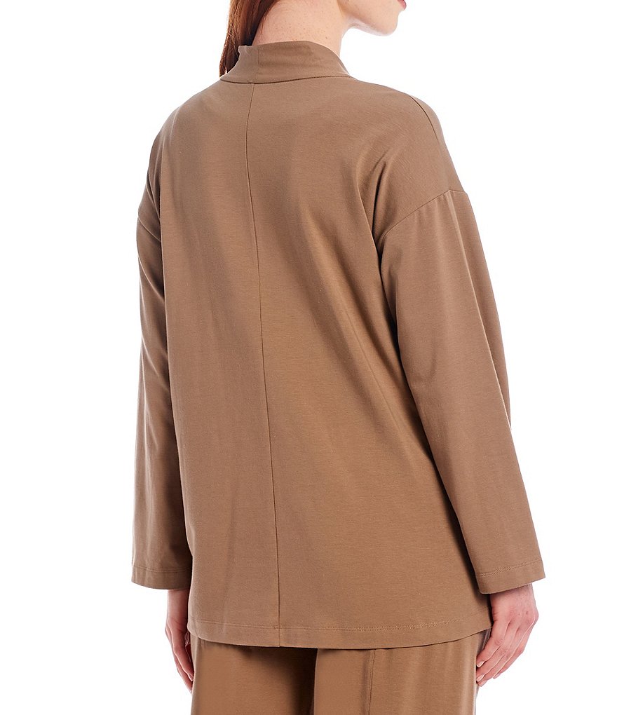 Ali Miles Printed Button Front Floral Wire Neck 3/4 Bell Sleeve Jacket