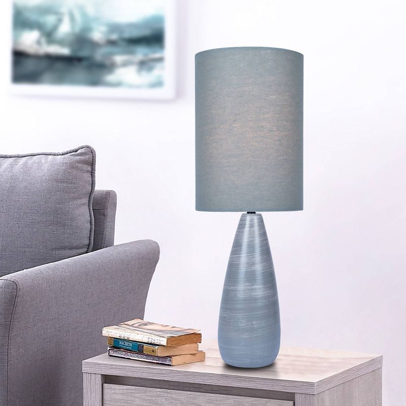 Quatro Table Lamp Brushed Gray  - Lite Source