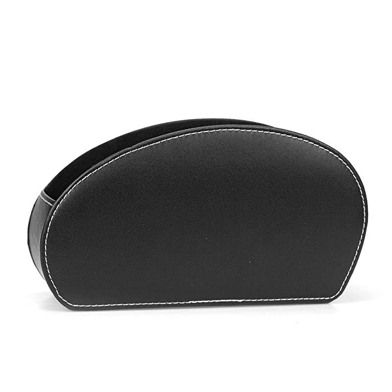 Remote Control Holder with 5 Compartments Black TV Remote Caddy Desktop Organizer for TV DVD BluRay Media Player Heater Controllers