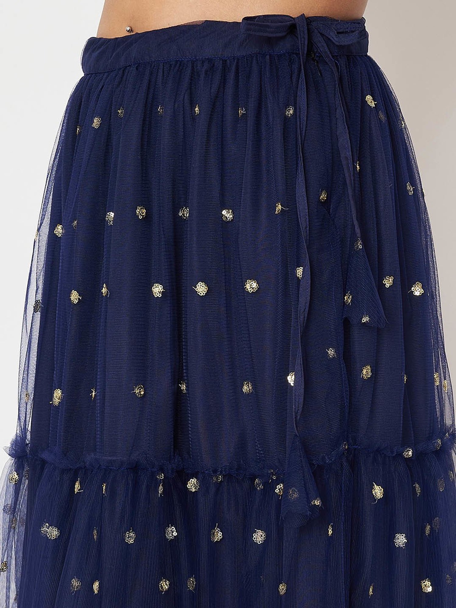 studiorasa Navy Embroidered Skirts