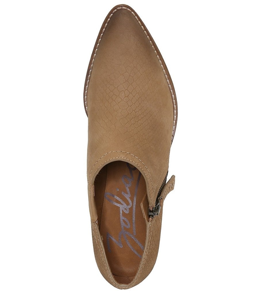 Zodiac Margot Snake Embossed Leather Ankle Booties