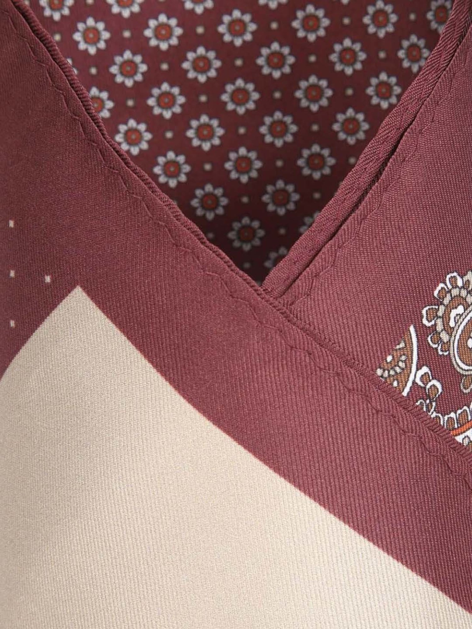 CHOKORE Brown and Yellow Plaid Pocket Square