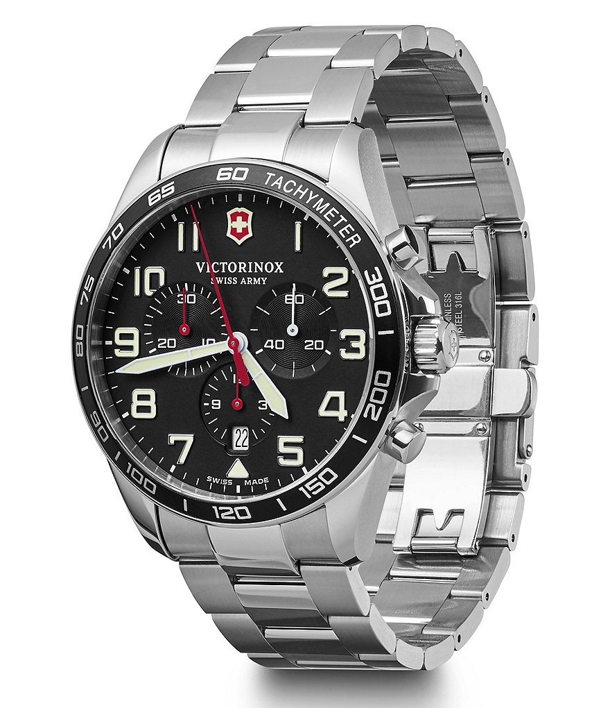 Victorinox Swiss Army Field Force Stainless Steel Chronograph Bracelet Watch
